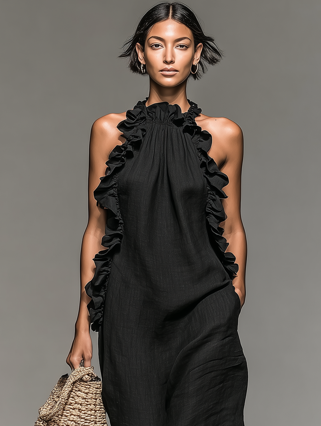 Vestido Lua Largo con Bolsillos
