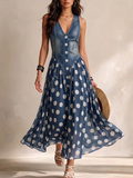 Vestido Béatrice de Denim con Lunares