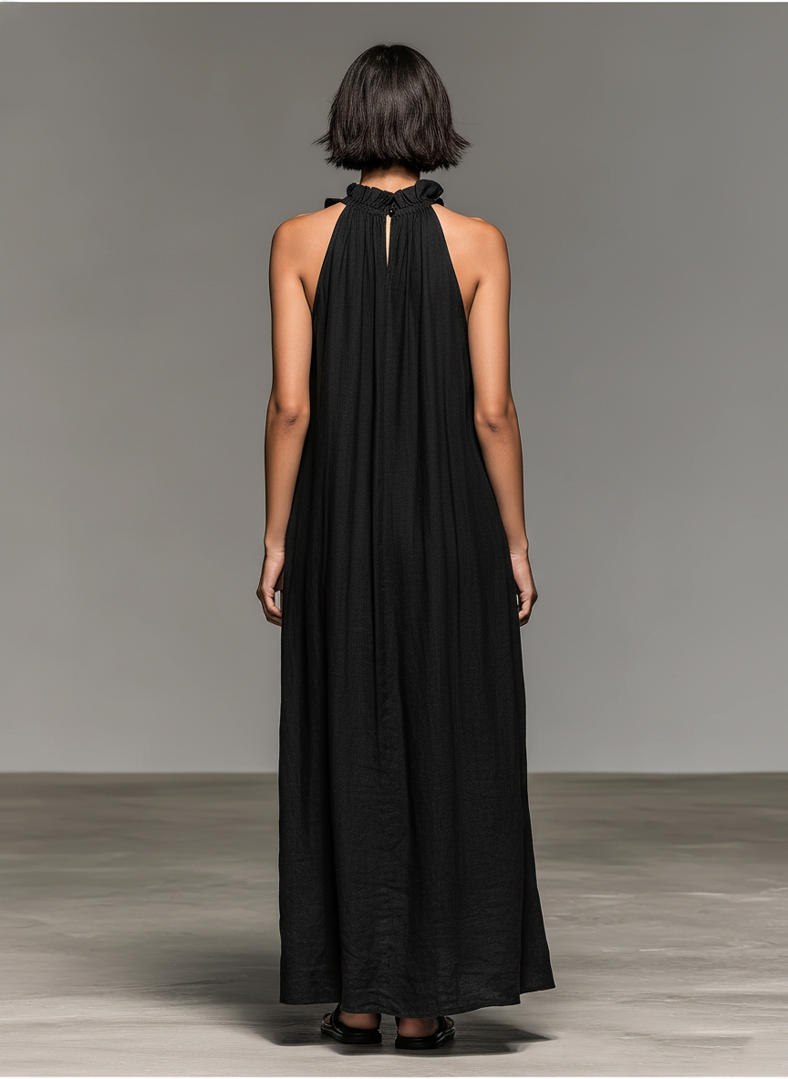 Vestido Lua Largo con Bolsillos