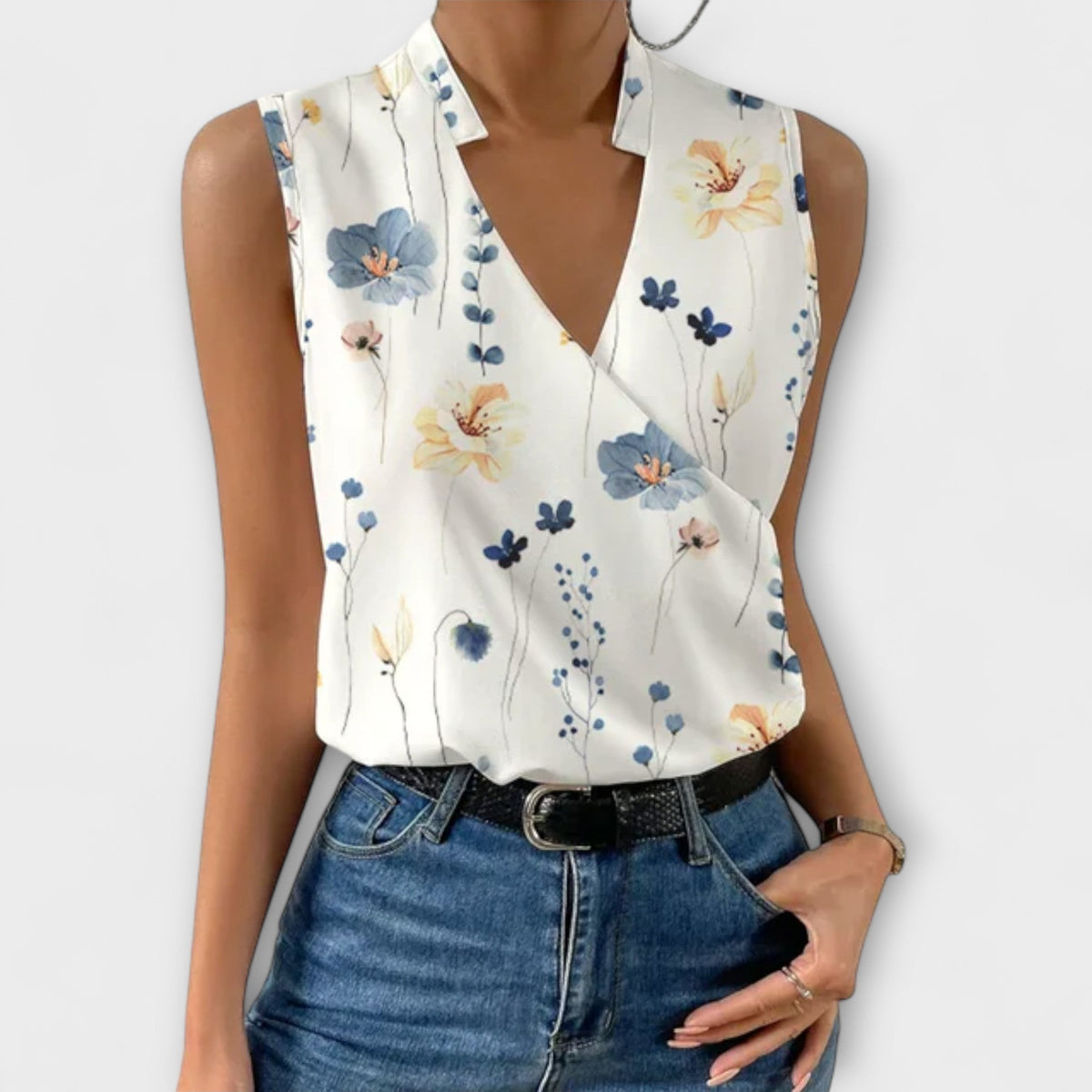Loretta | Top Sofisticado con Escote en V