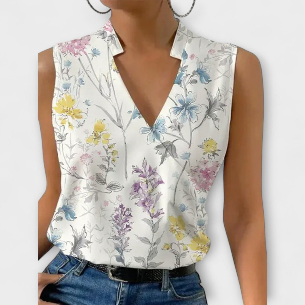 Loretta | Top Sofisticado con Escote en V