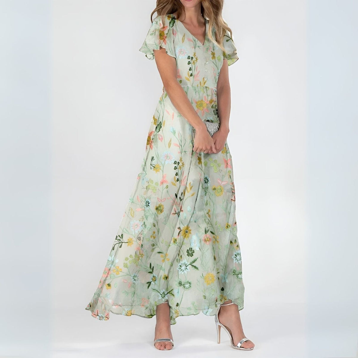 Vestido Juliette Largo con Estampado Floral