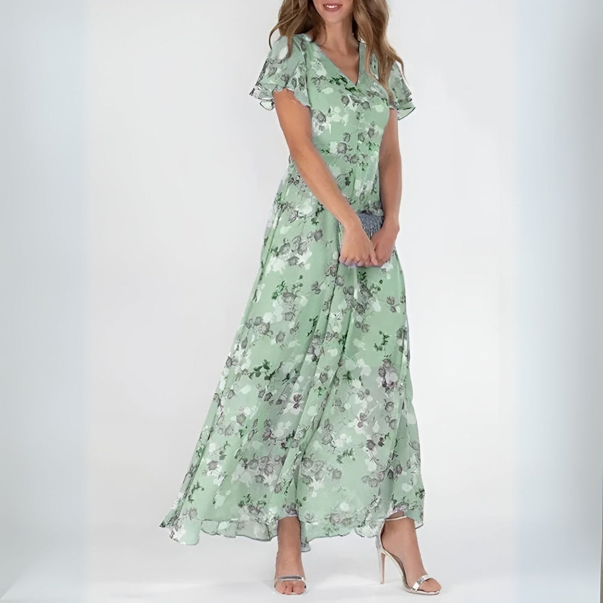 Vestido Juliette Largo con Estampado Floral