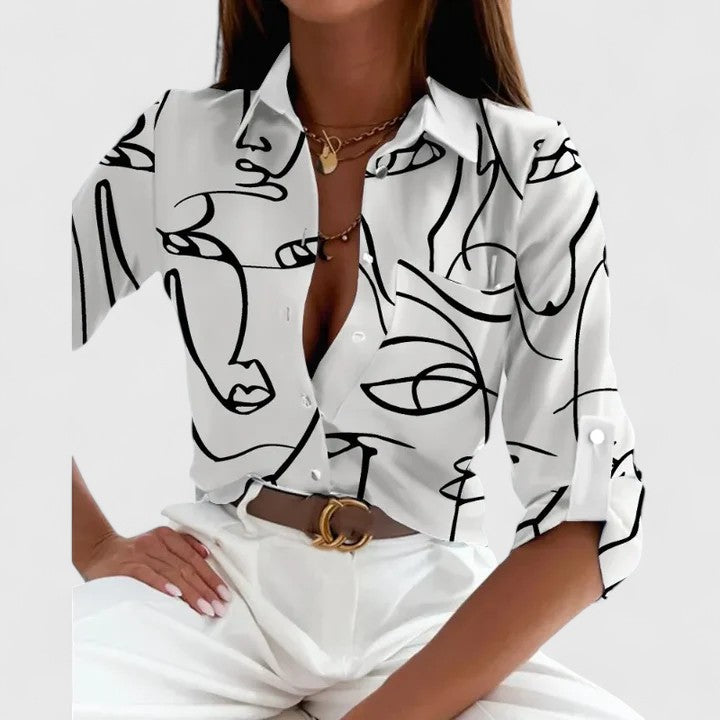 Lisette | Blusa Elegante de Manga Larga