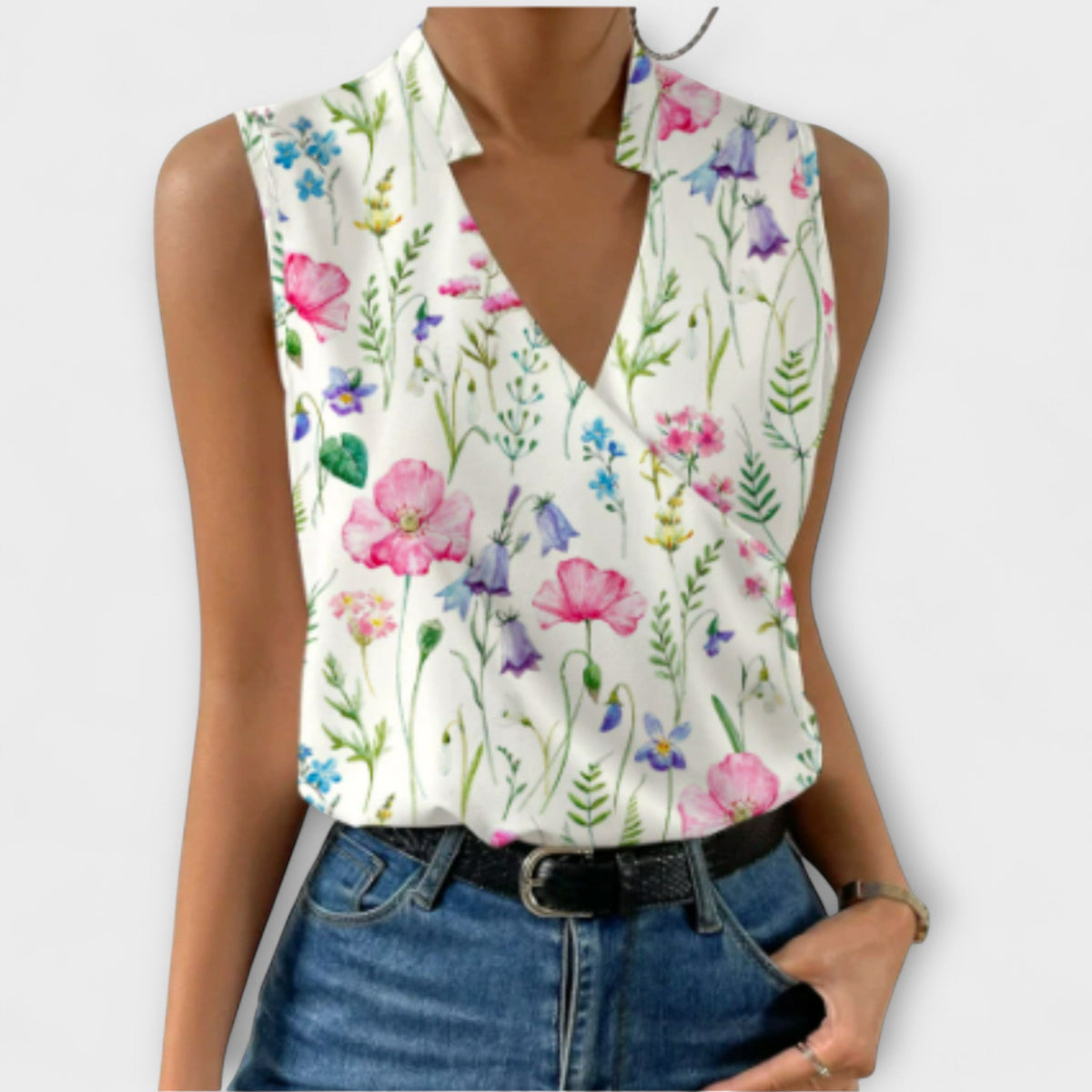 Loretta | Top Sofisticado con Escote en V